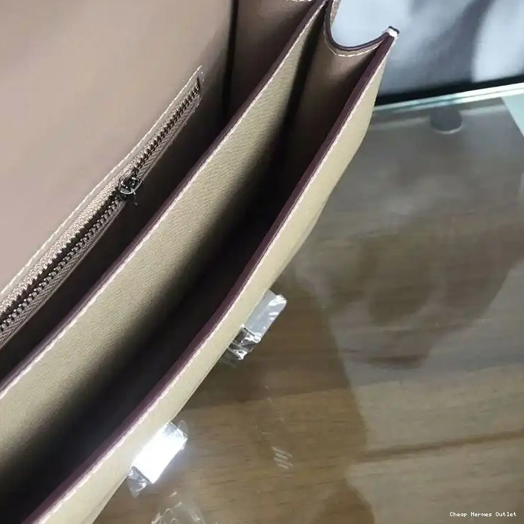 Affordable Hermes Leather Epsom Bag Constance Grey In Hardware Palladium 0508